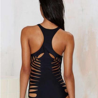 Sexy Hollow Out One Piece Swimsuit Swimwear..