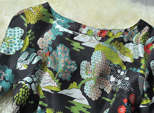Spring Landscape Printing Princess Dress Suit Skirt H442328 on Luulla