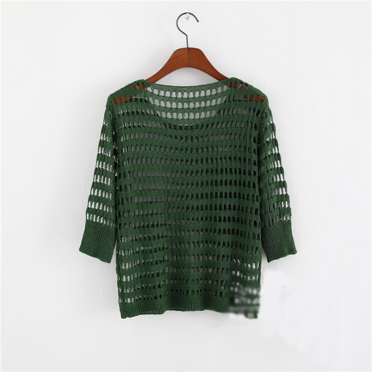 Hollow Out Mesh Long Sleeve Knit BB918C on Luulla