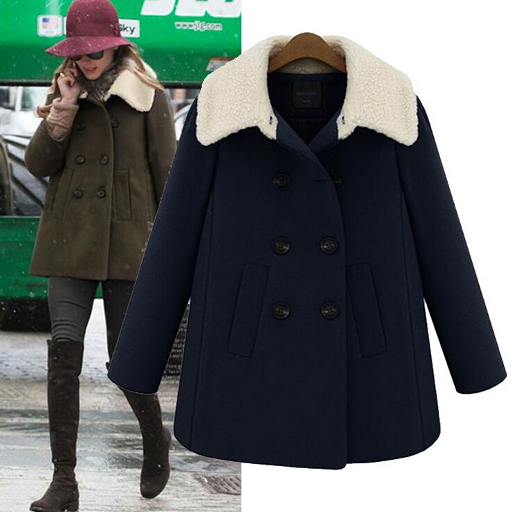 Loose Thick Woolen Coat 5193208 on Luulla