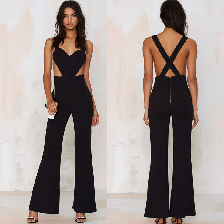 Fashion Heart-shaped Solid Color Jumpsuits 6192074