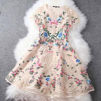 Short-sleeved Summer Dress Embroidered Dress H44226 on Luulla