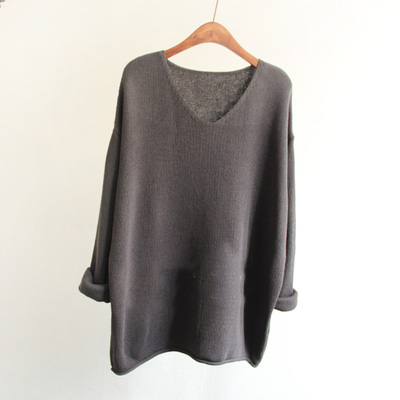 Hedging Loose V-neck Sweater Qq1208bf on Luulla